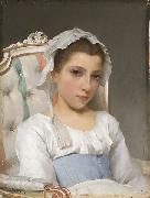 Hugo Salmson Portrait of a young girl painting